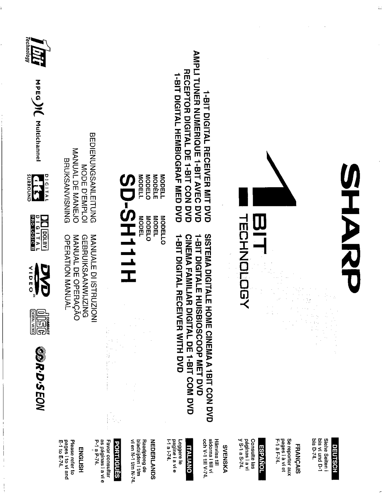 Sharp SD-SH111H User Manual