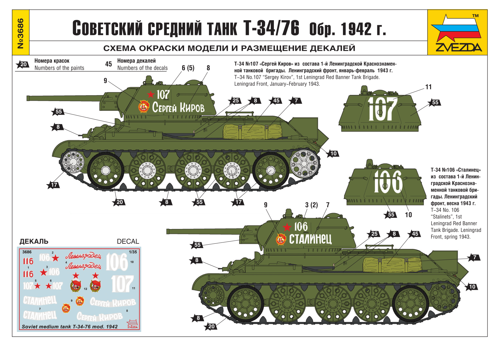 Zvezda T-34/76 1942 User guide - ManualMachine.com