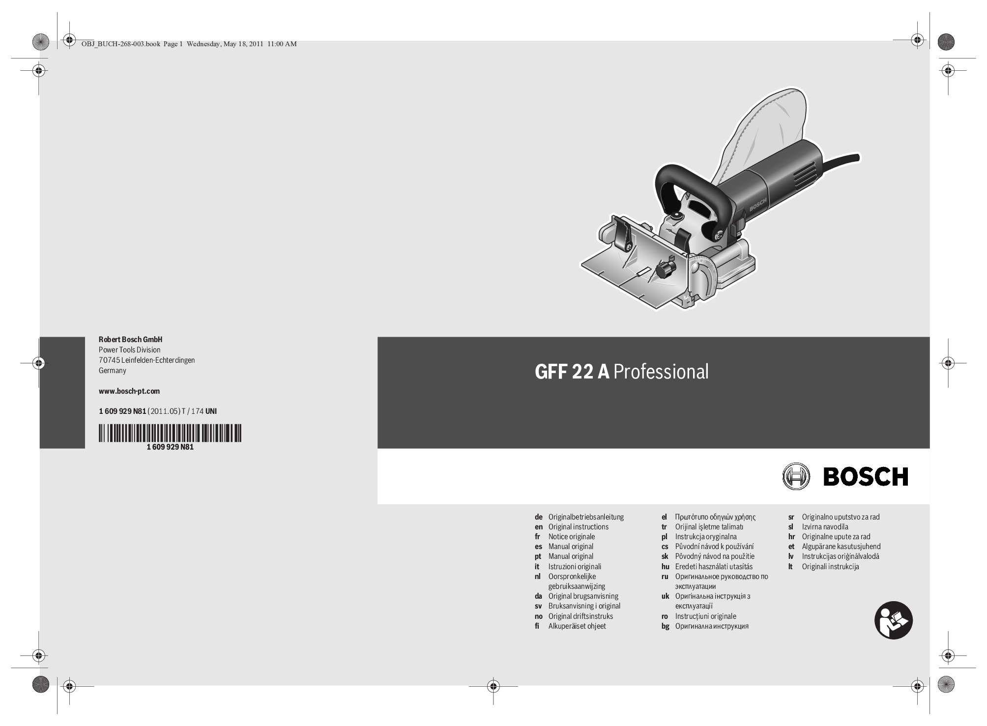 Bosch GFF 22 A User Manual