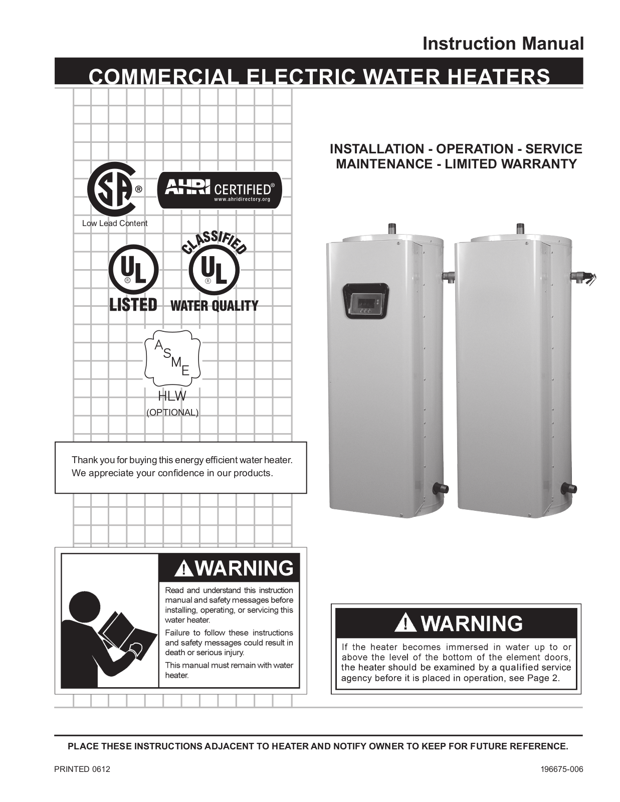 State CSB 120 54 IFE User Manual