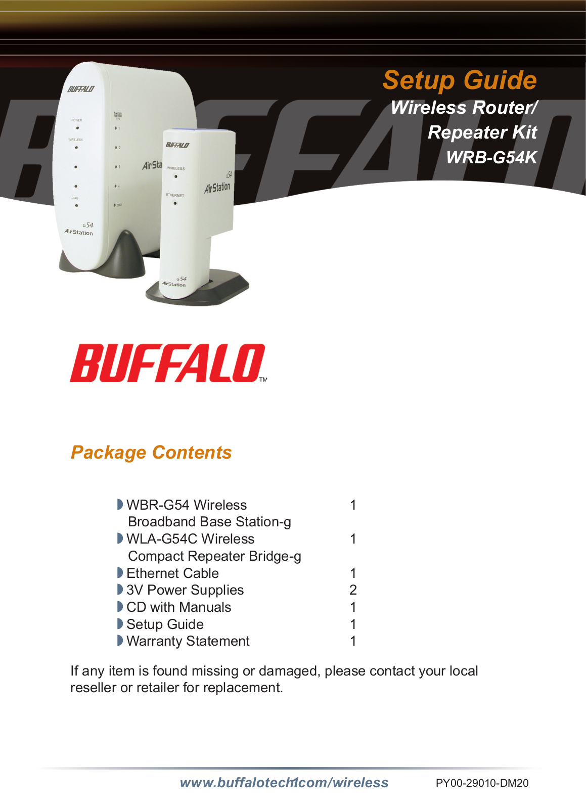 Buffalo Technology WLA-G54C, WRB-G54K User Manual