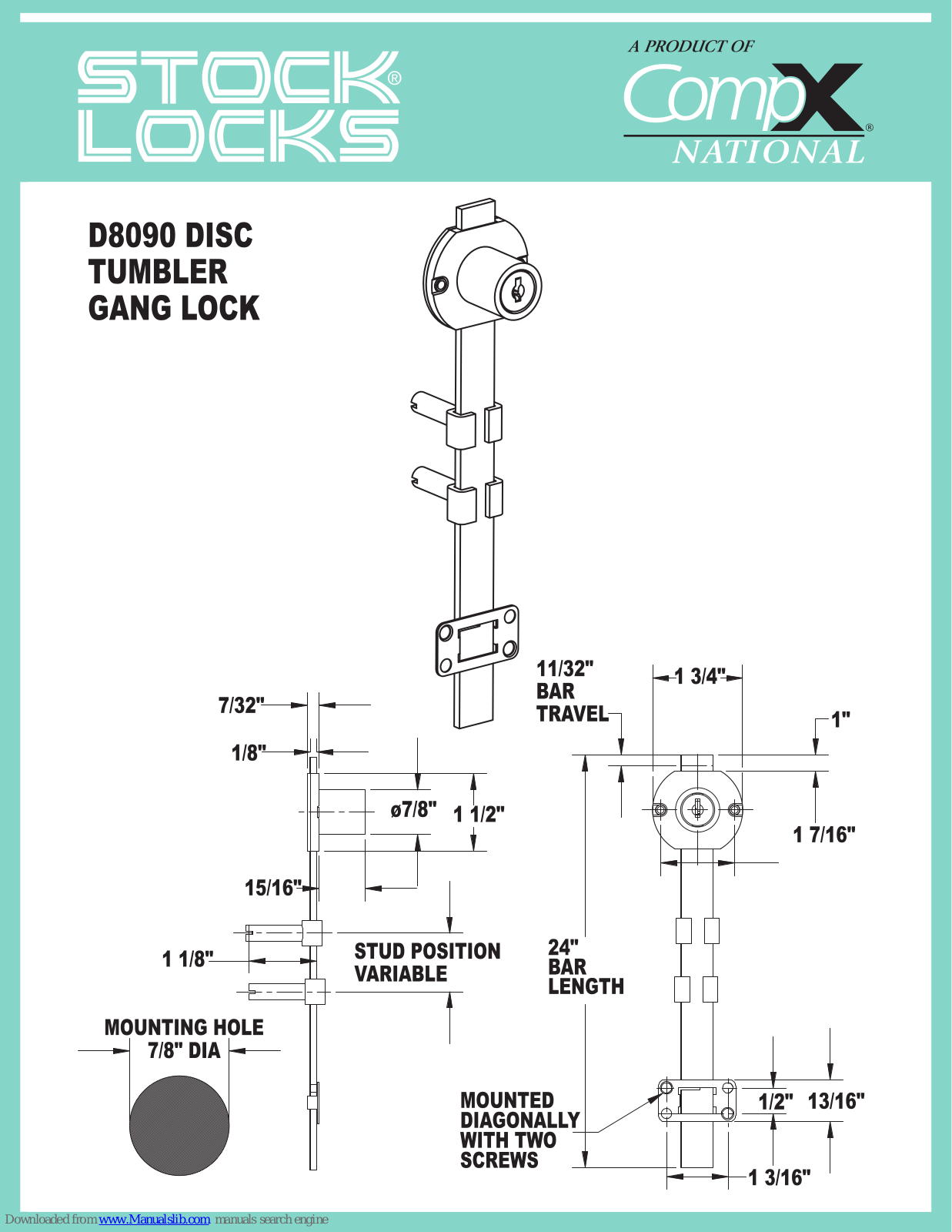 COMPX National D8090 Instruction Sheet