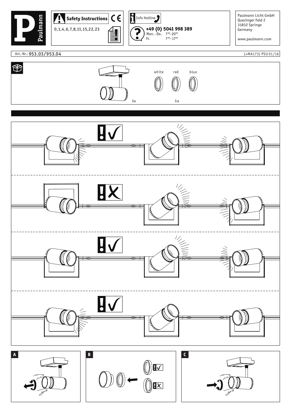 Paulmann 953.03 operation manual - ManualMachine.com