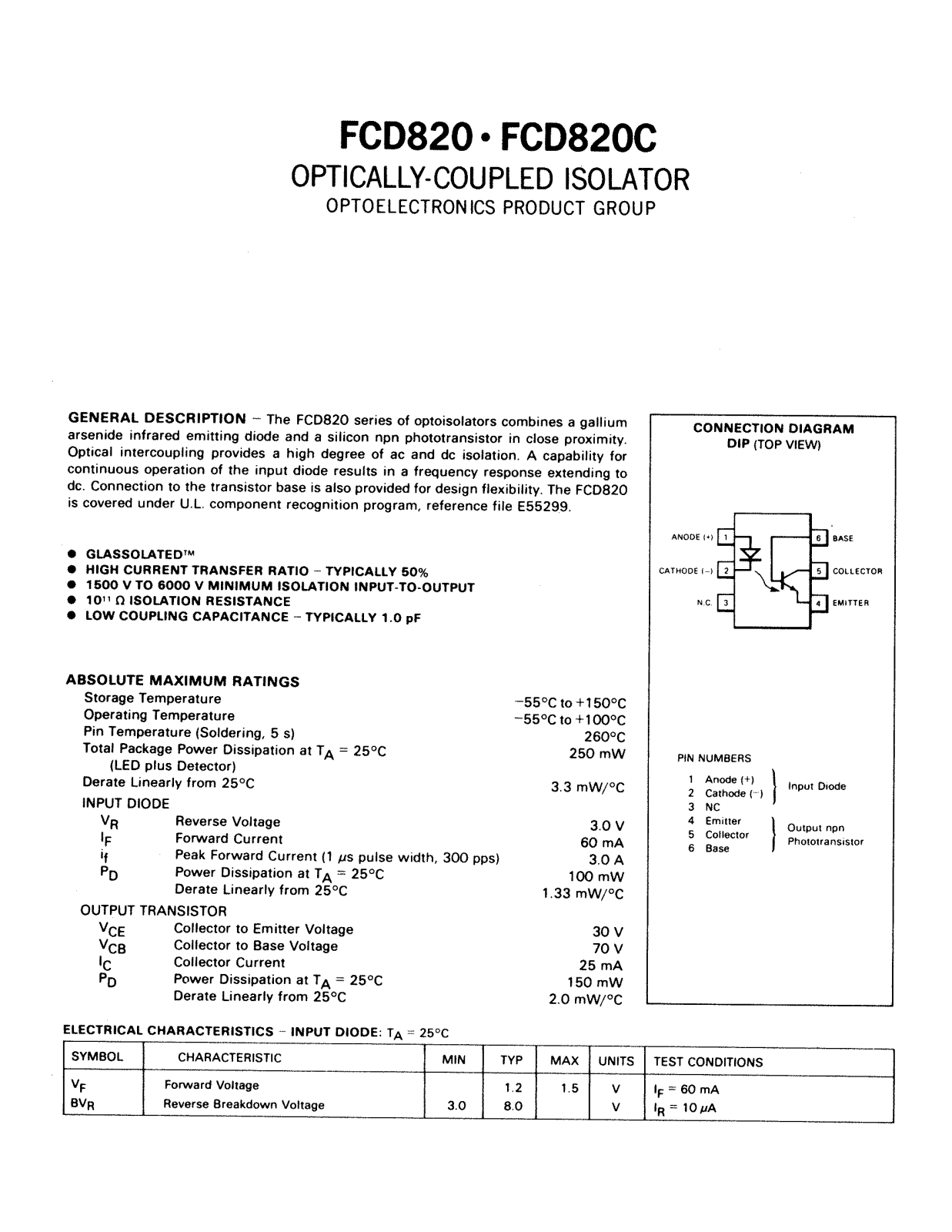 Fairchild Semiconductor FCD820C, FCD820 Datasheet