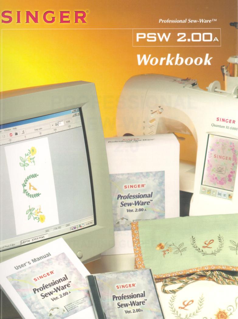 Singer PROFESSIONAL SEW-WARE 2.00A GUIDEBOOK
