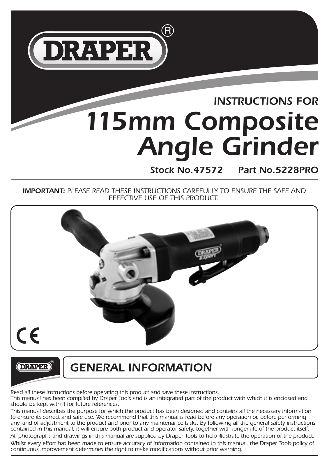 Draper Tools 47572 Instructions - ManualMachine.com