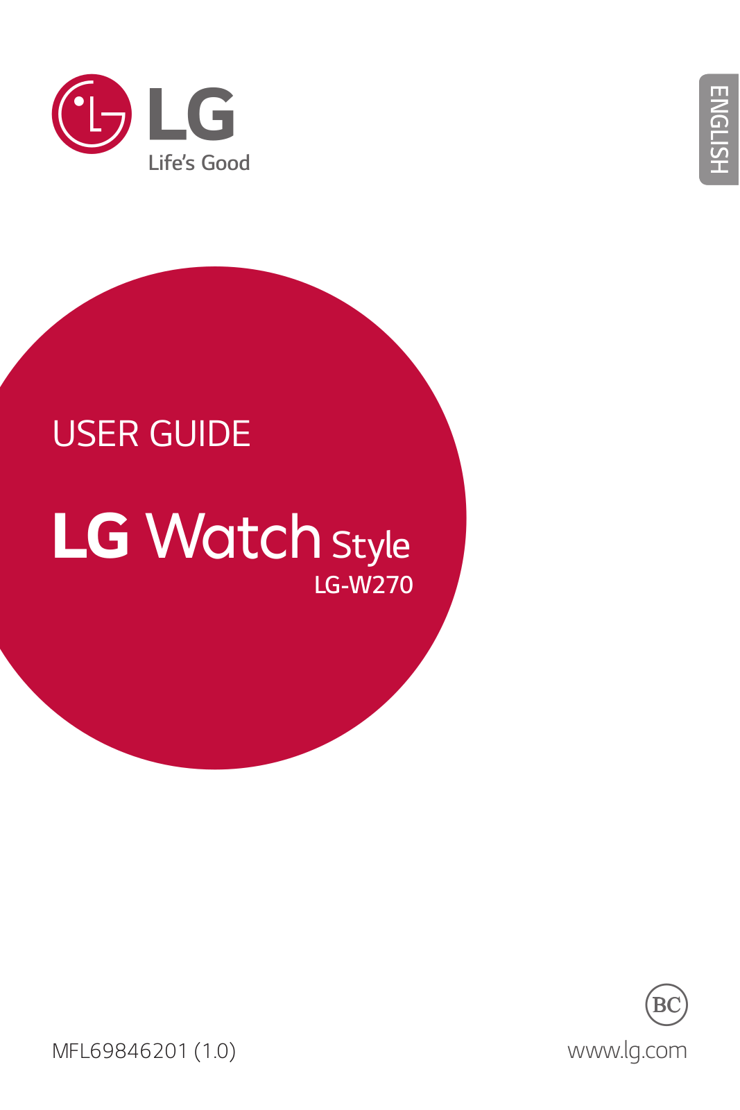 LG G Watch Style Operating Guide