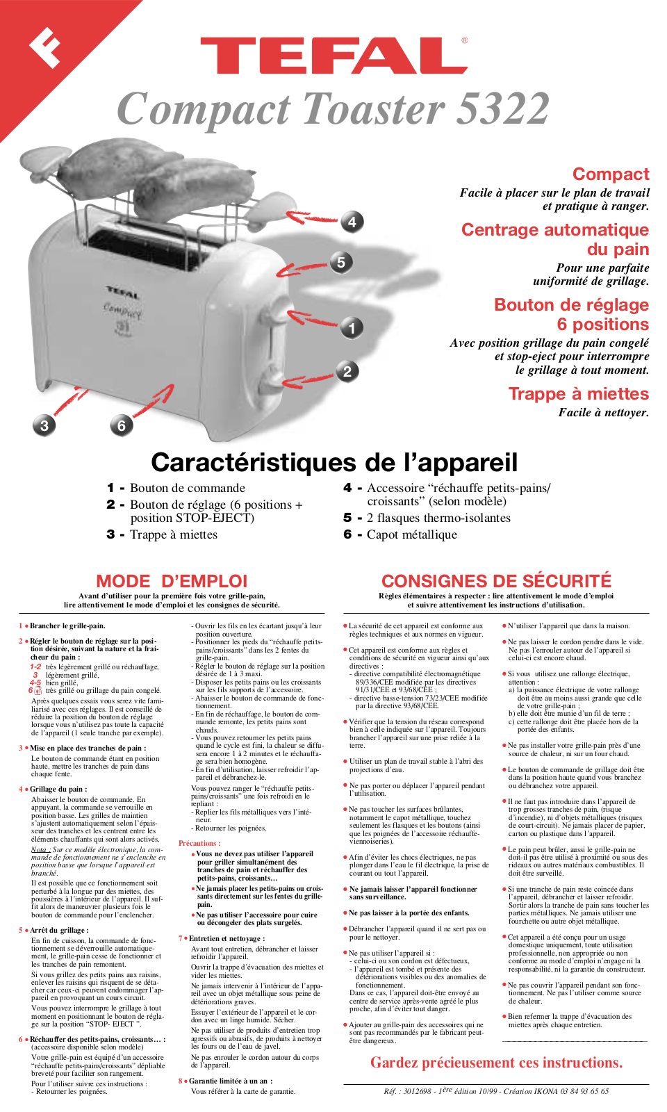 Tefal 5322 User manual