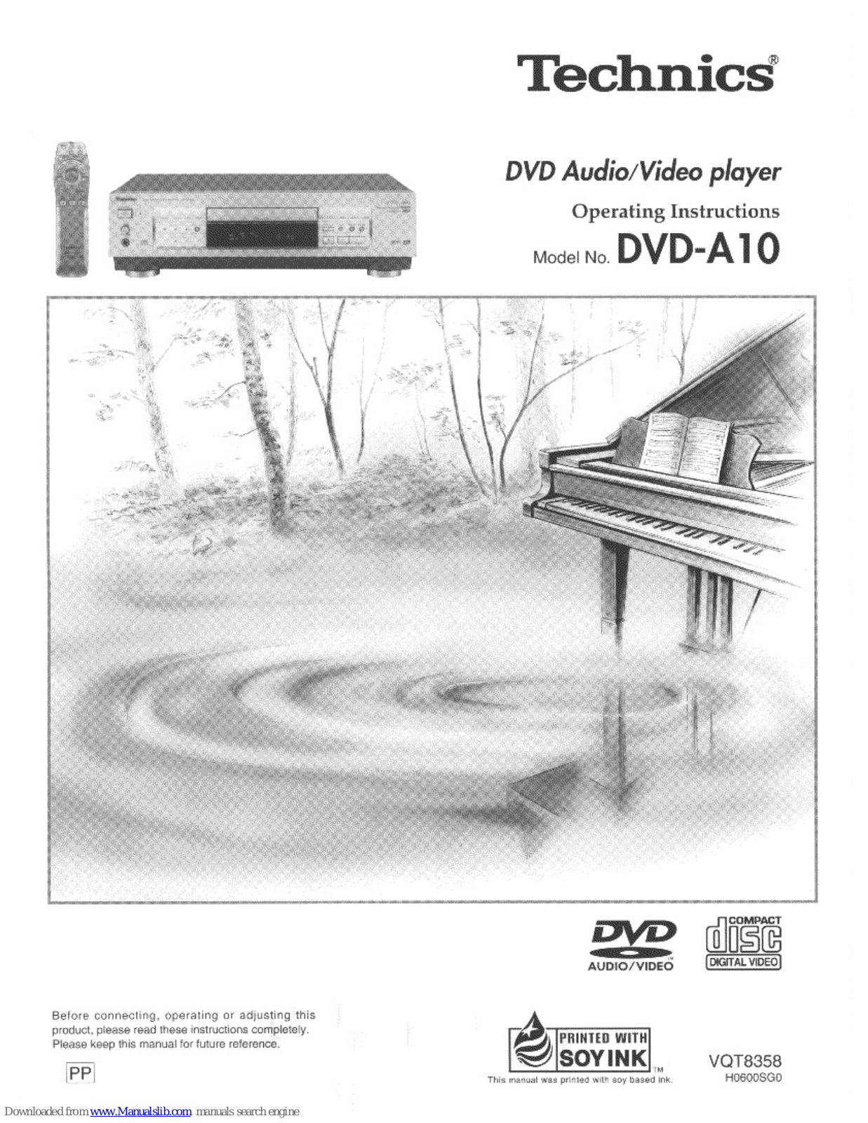 Technics DVD-A10N, DVD-A10, DVDA10D - DVD AUDIO Operating Instructions Manual