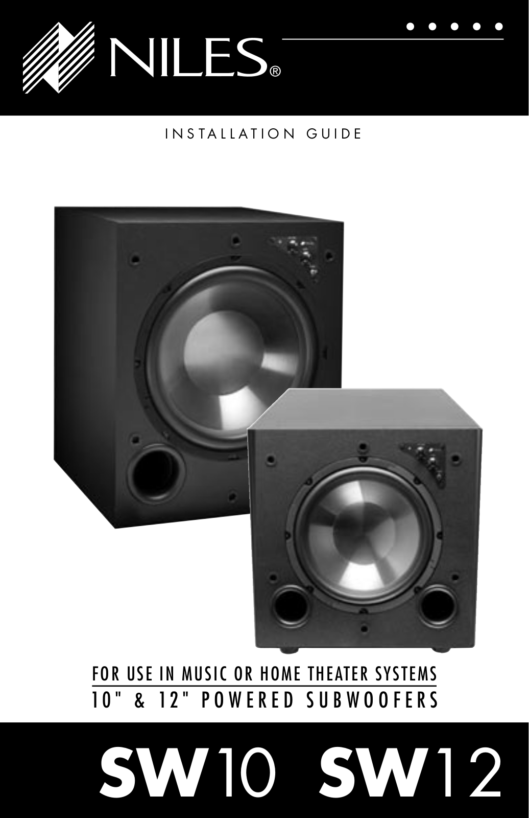 Niles Audio SW12, SW10 User Manual