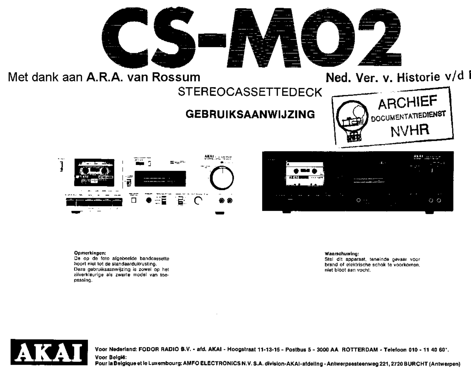 Akai CS-M02 Service Manual