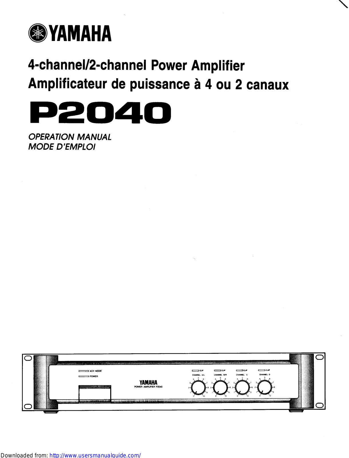 Yamaha Audio P2040 User Manual