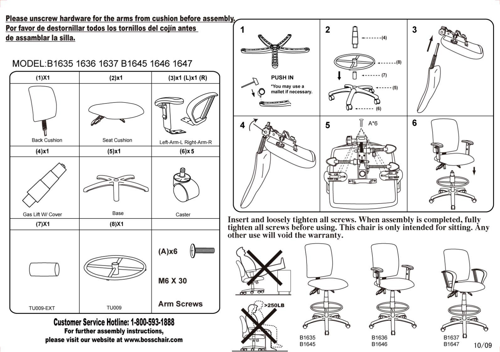 Boss B1637BK Assembly Guide