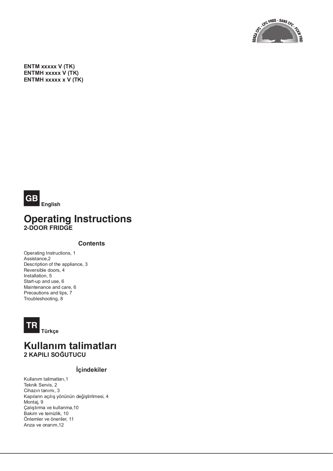 HOTPOINT/ARISTON ENTM 18210 V (TK) User Manual