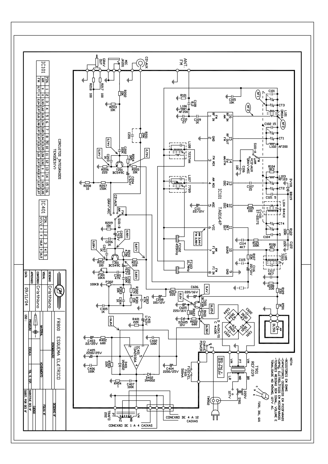 FRAHM FR800 Schematic