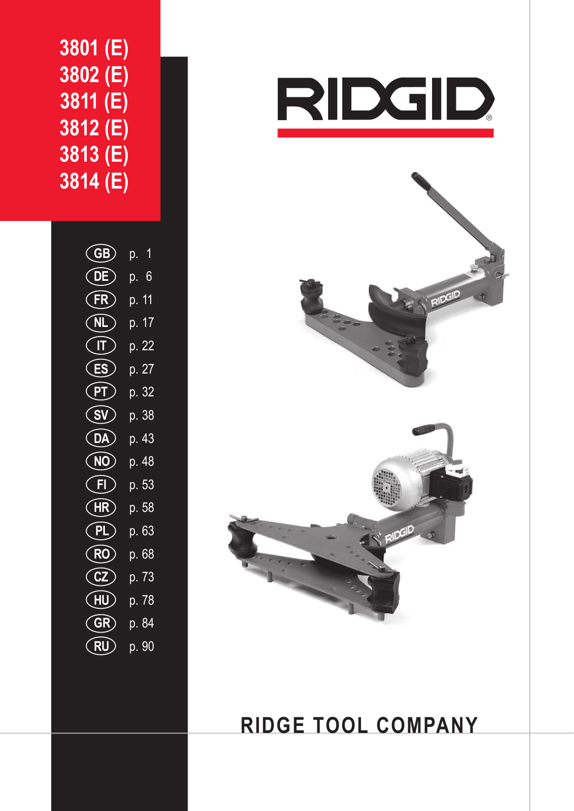 RIDGID 3814E User Manual