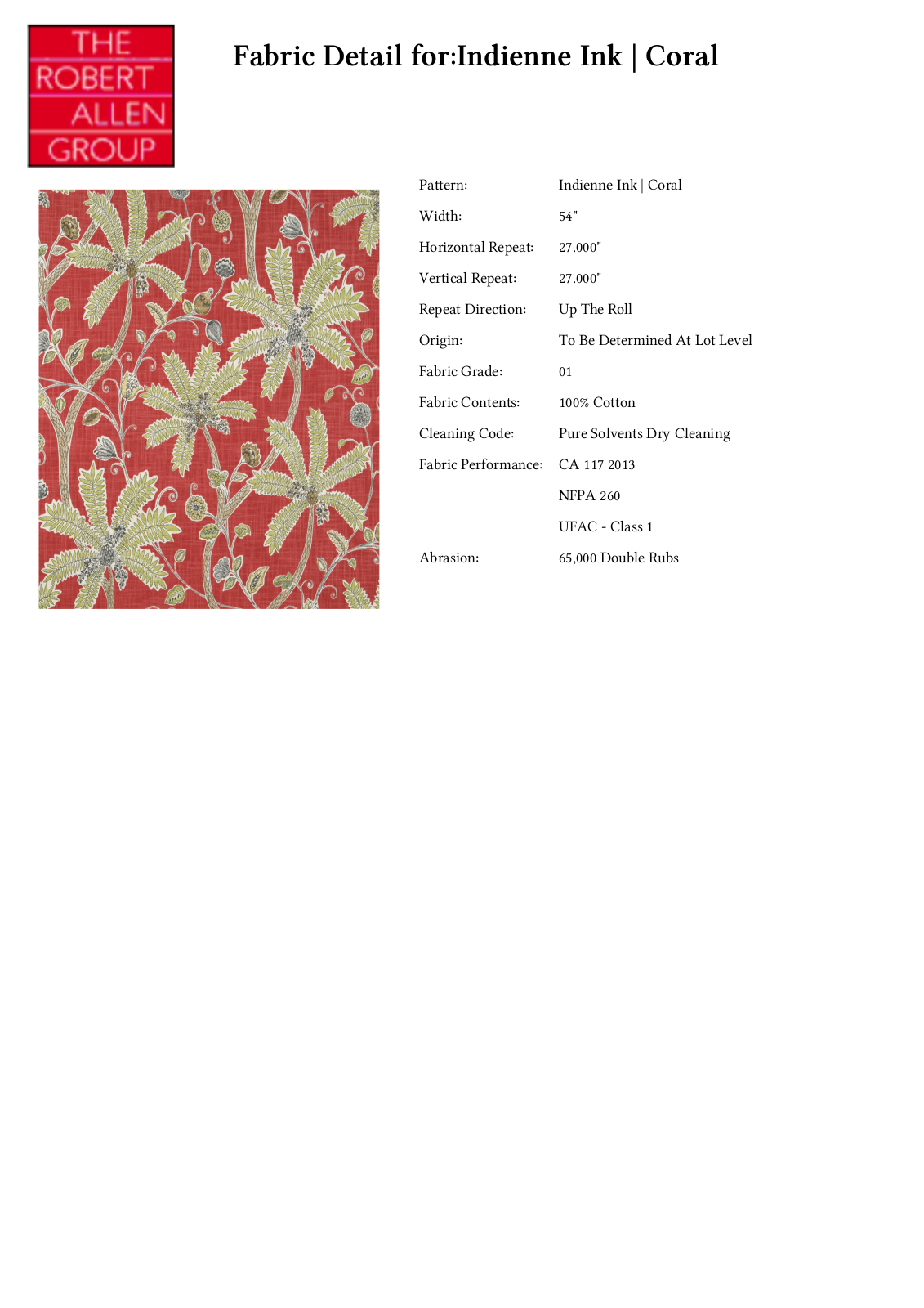 Robert Allen RALF1869 Specifications - ManualMachine.com