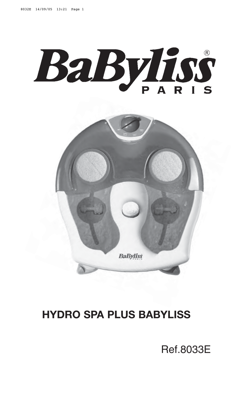 Babyliss 8033E User Manual