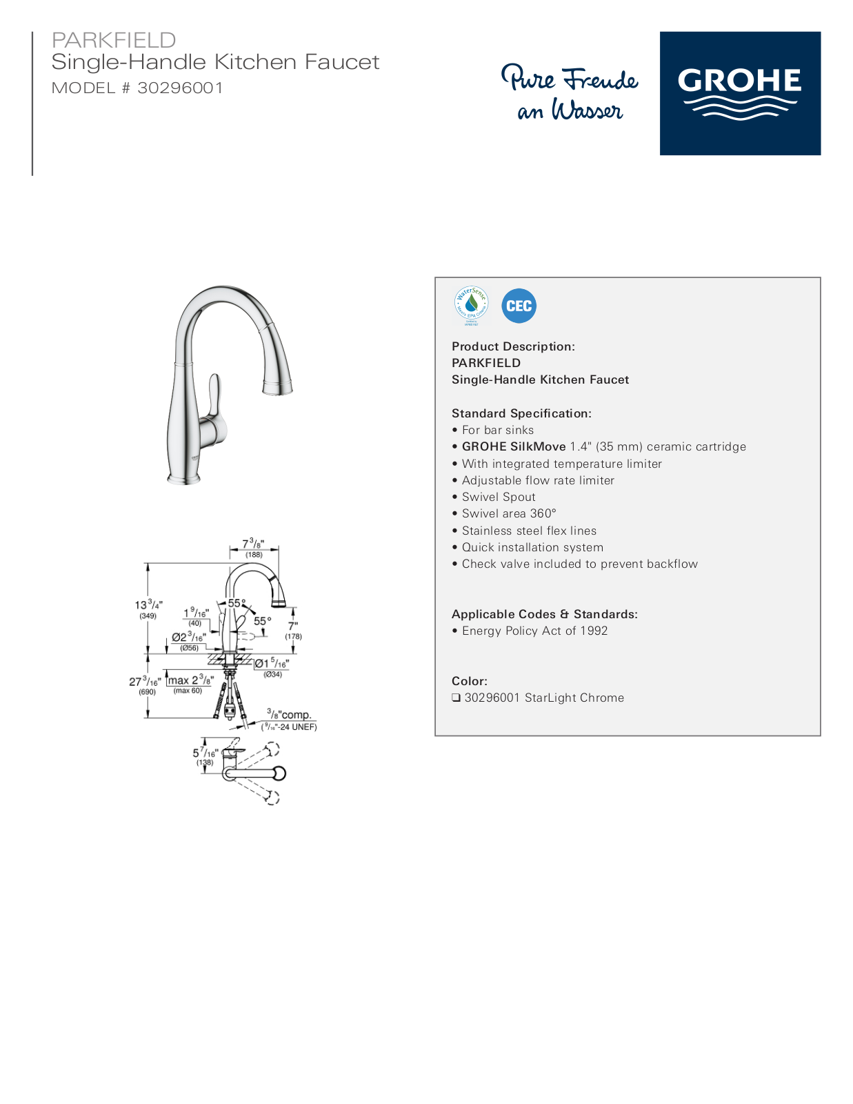 GROHE HBZM1613 Specifications - ManualMachine.com