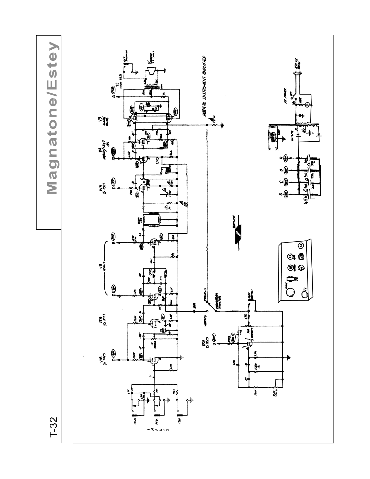 Magnatone t32 schematic