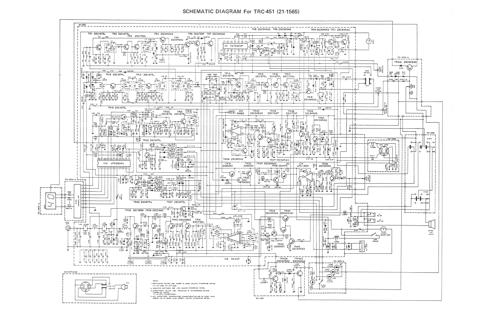 Realistic trc451 Schematic