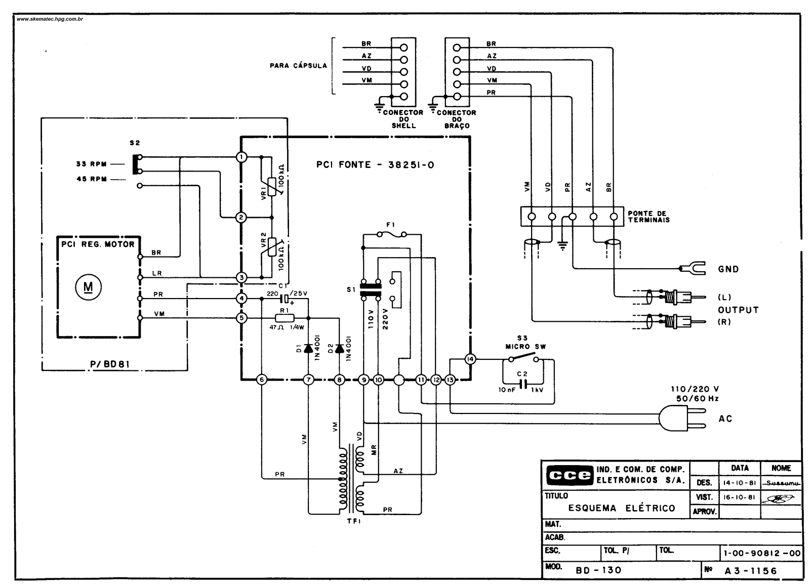 CCE BD130 Schematic