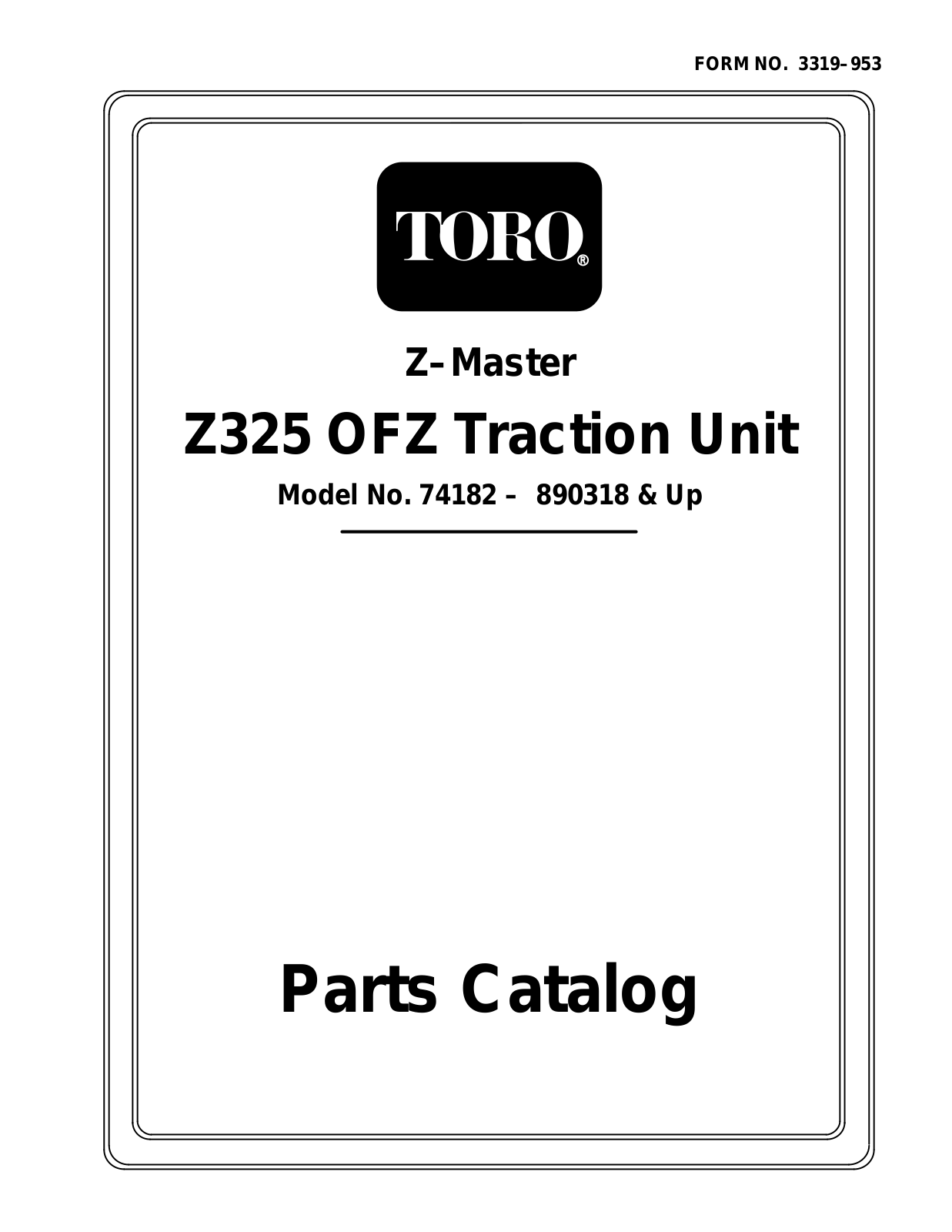 Toro 74182, 74183 Parts Catalogue