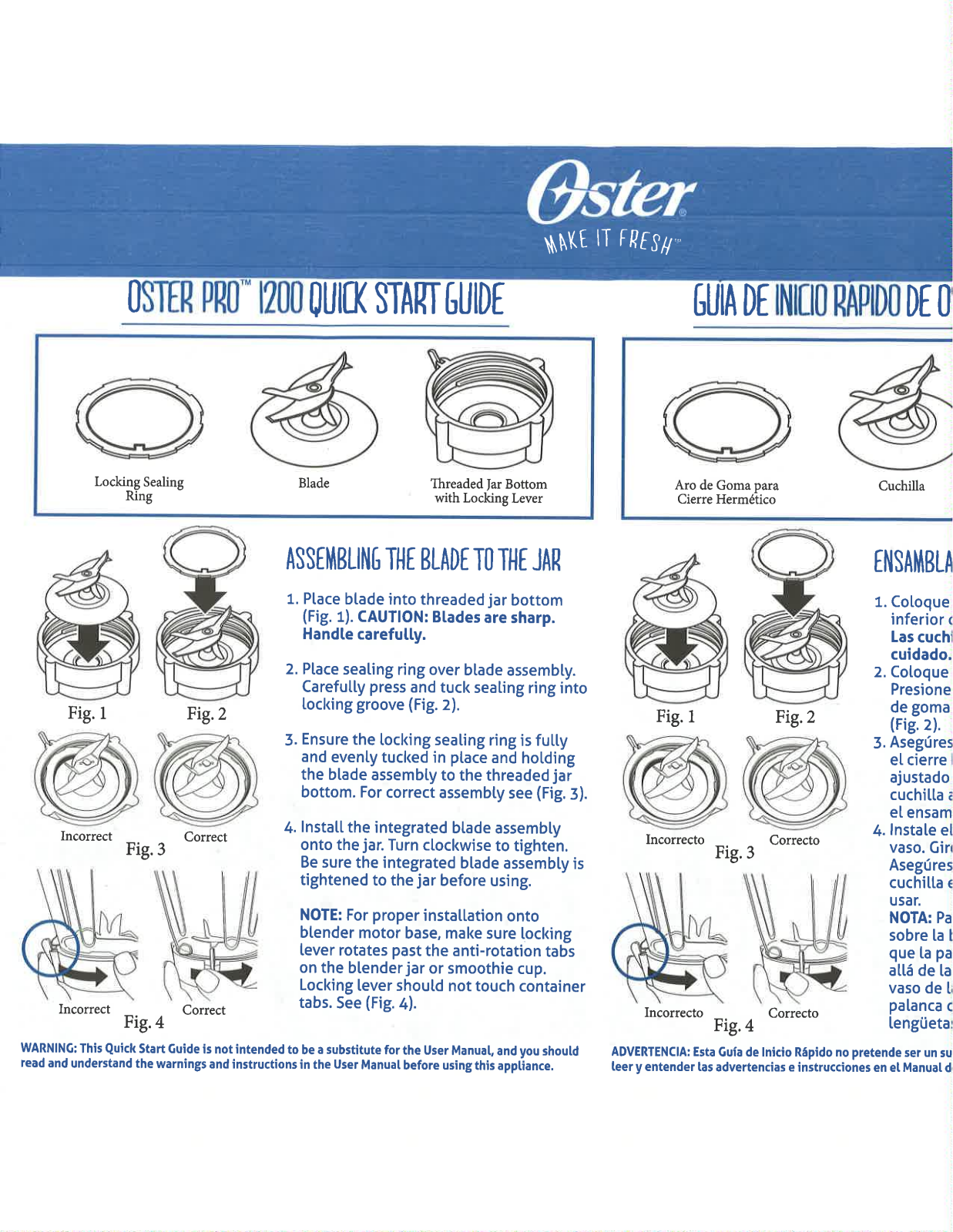 Oster PRO 1200 User Manual