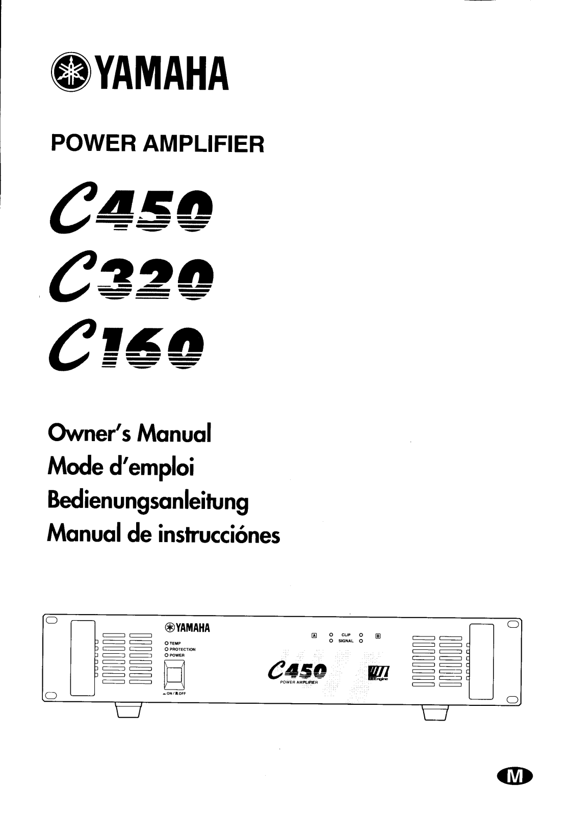 Yamaha C450, C320, C160 Owner’s Manual