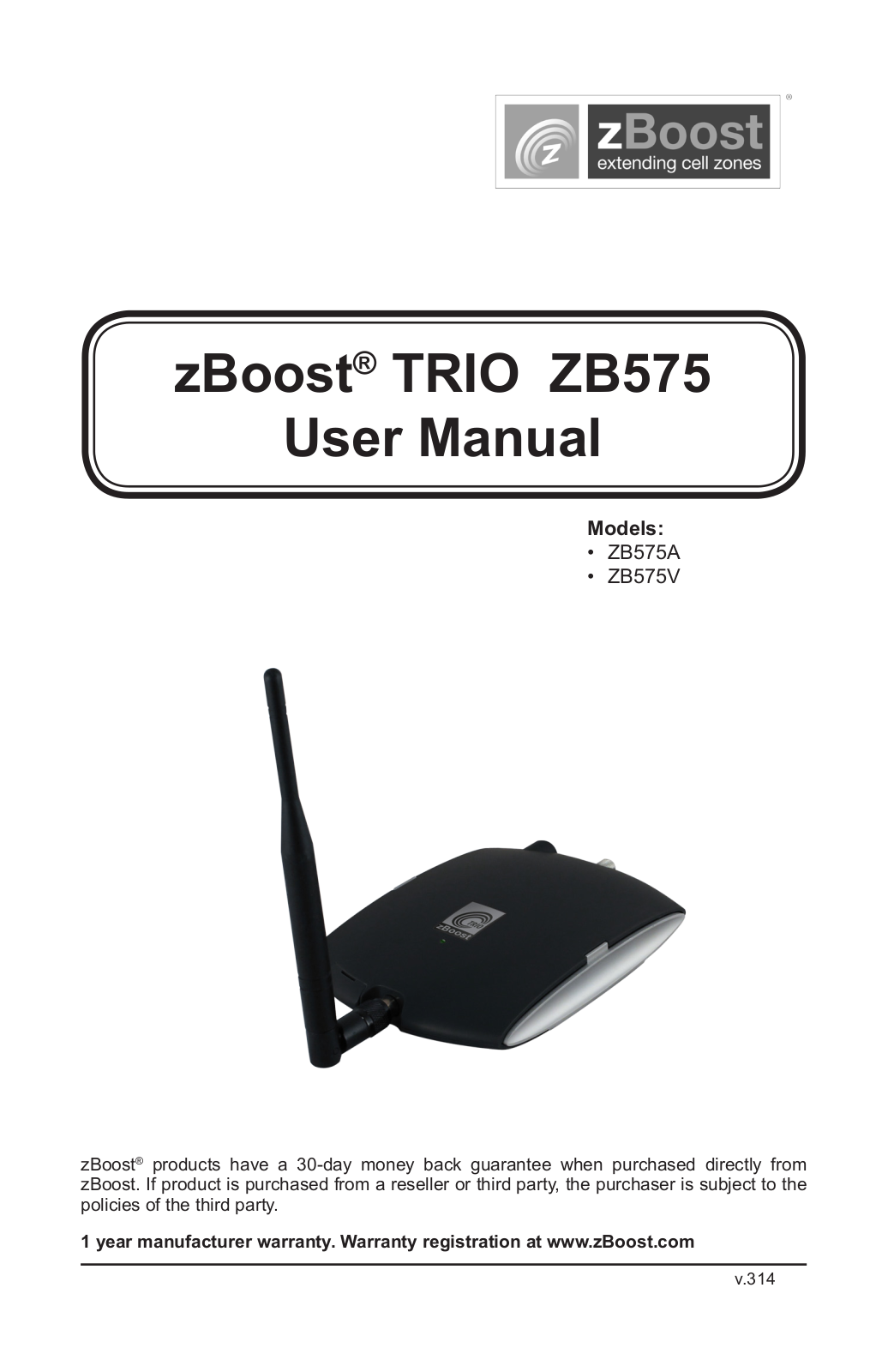 Zboost ZB575V, ZB575A User Manual