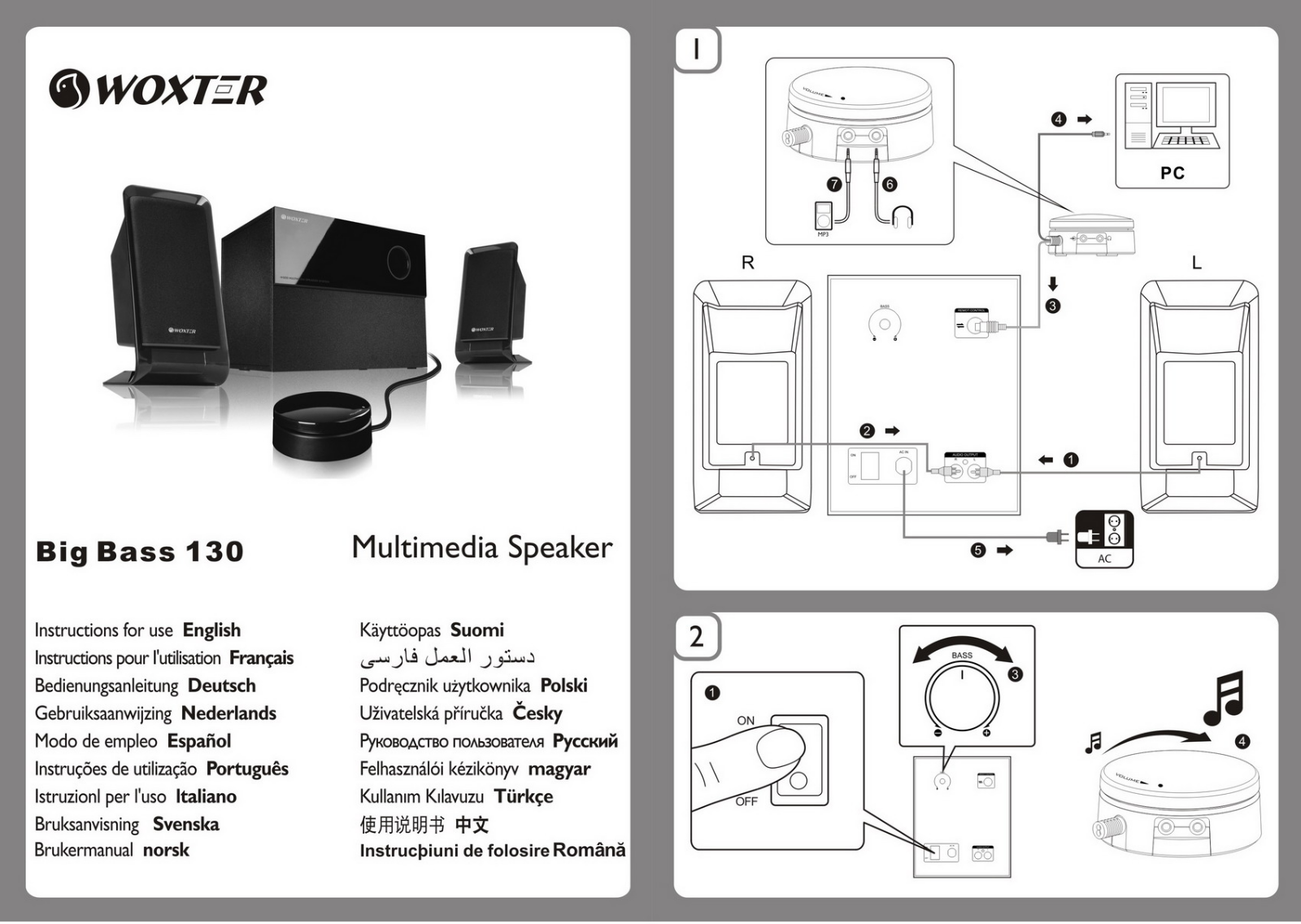 WOXTER BIG BASS 130 User Manual