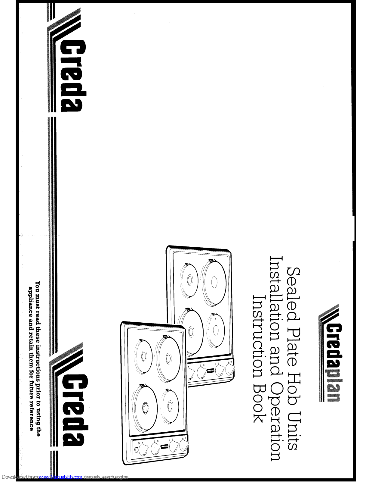 Creda credaplan 42131, credaplan 42133, credaplan 42135, credaplan 42137 Installation And Operating Instructions Manual