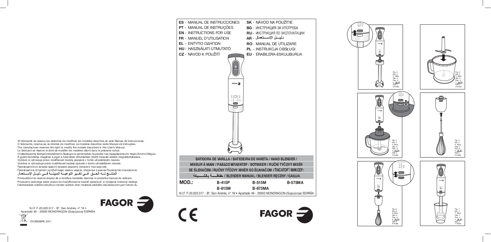 Fagor B-515M User Manual