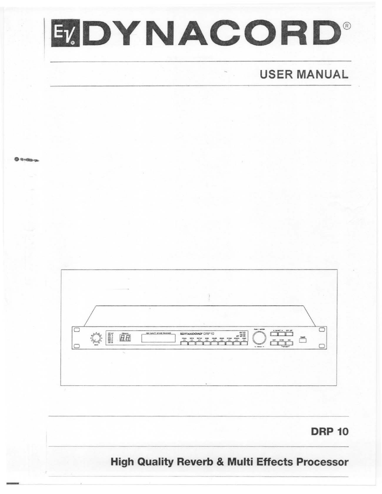 Dynacord DRP 10 User Manual