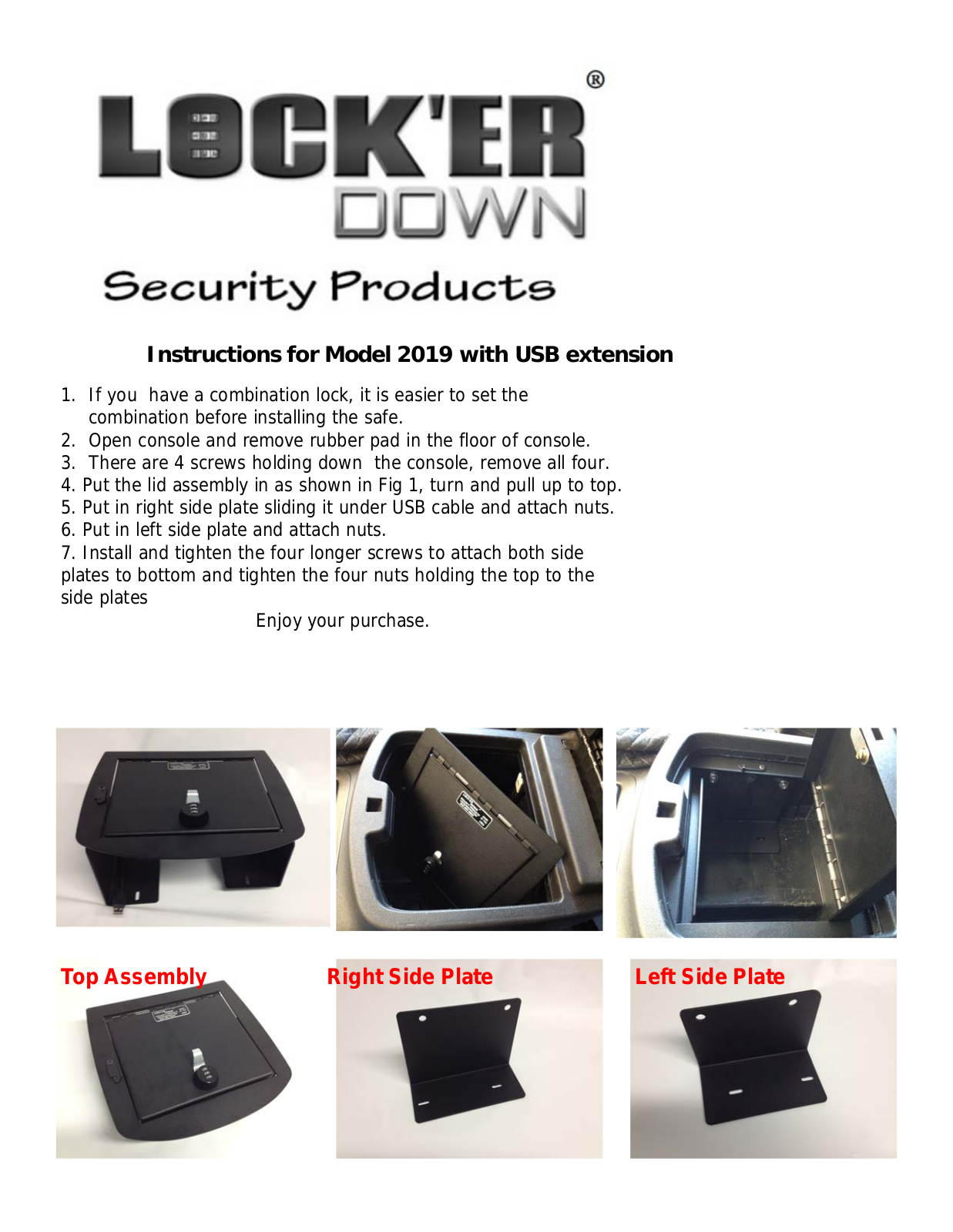 Lock'er Down LD 2019 User Manual - ManualMachine.com