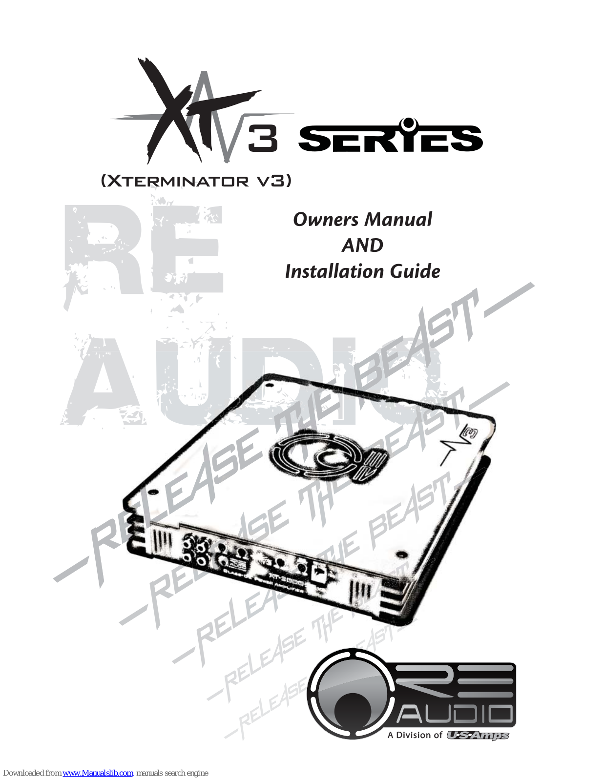 RE Audio XT3 Series Owner's Manual And Installation Manual