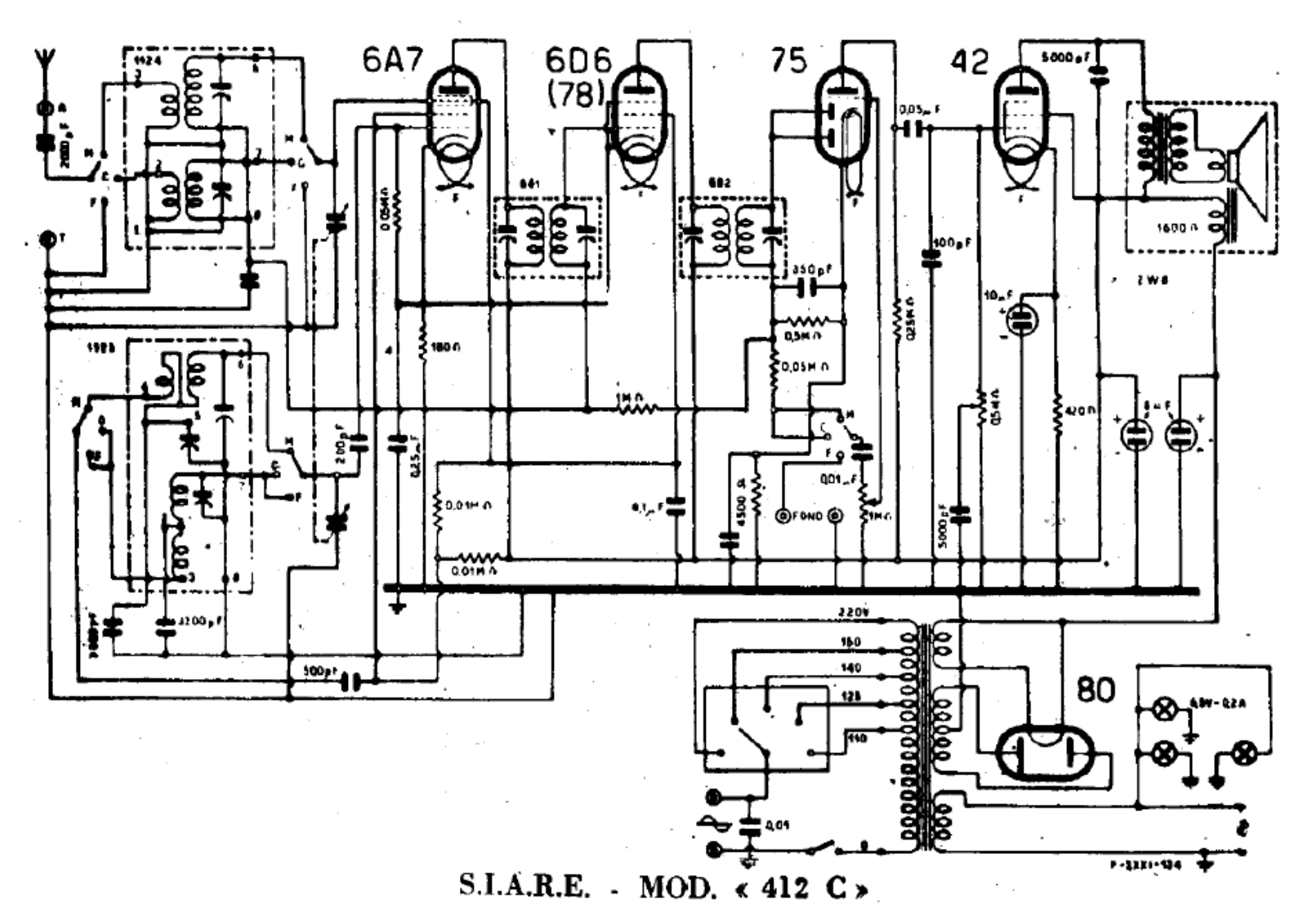 Siare Crosley 412c schematic