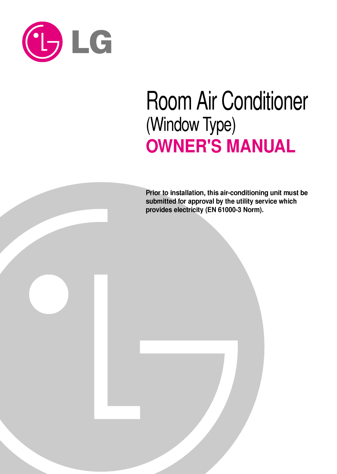 LG LWC092RH-1, LWM181AC-1, LWM224RC-1, LWN224RH-1, LWM181AH-1 User Manual