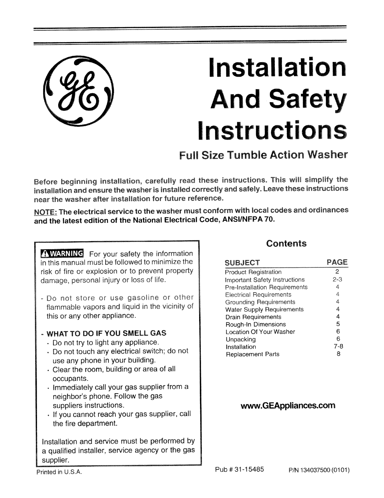 GE WCCH404F1WW, WCCH404H0WW, WCCH404H3WW, WCCH404H5WW Installation Guide - ManualMachine.com
