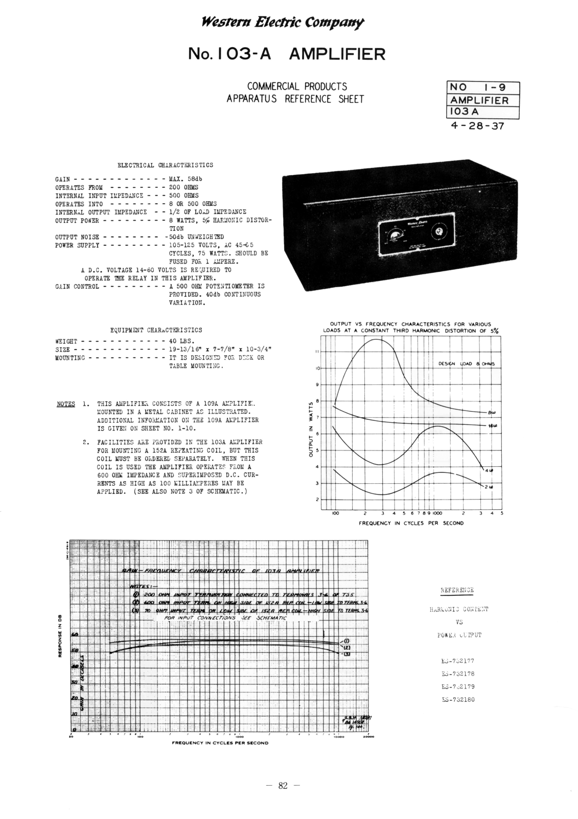 Western Electric 103-A Schematic