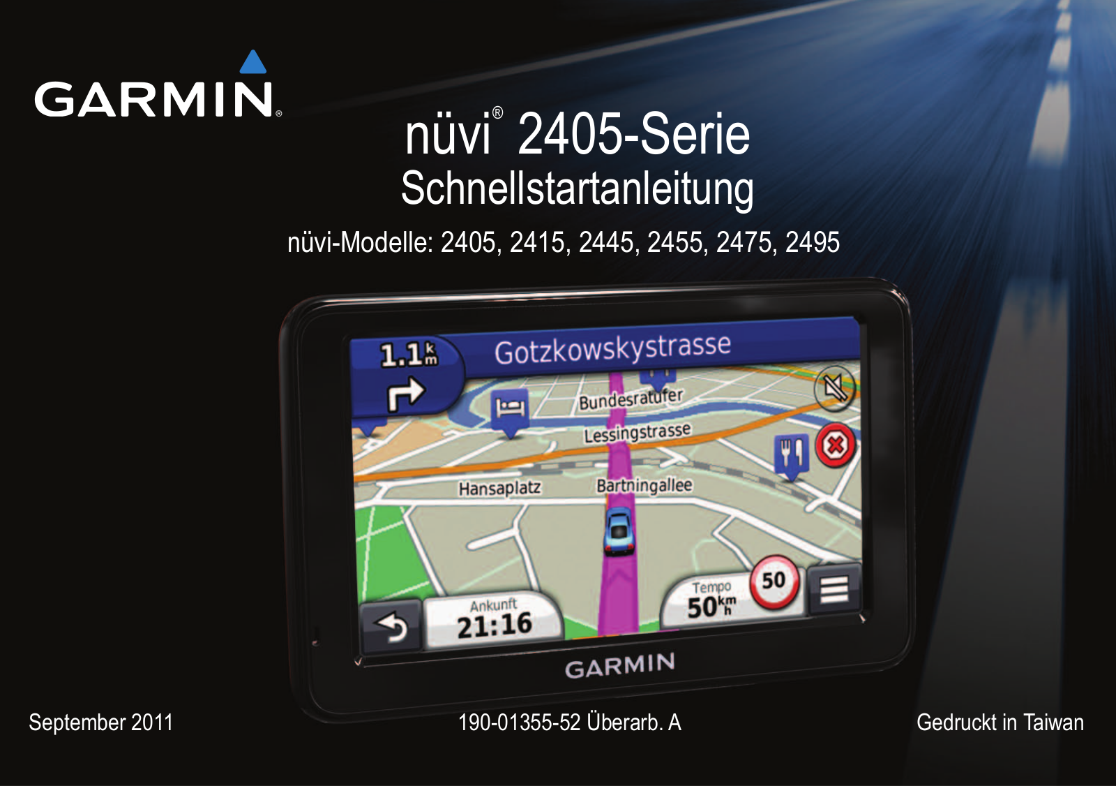 Garmin nüvi 2455, nüvi 2475LT, nüvi 2445LMT, nüvi 2455LMT, nüvi 2495LT Quick Start Guide