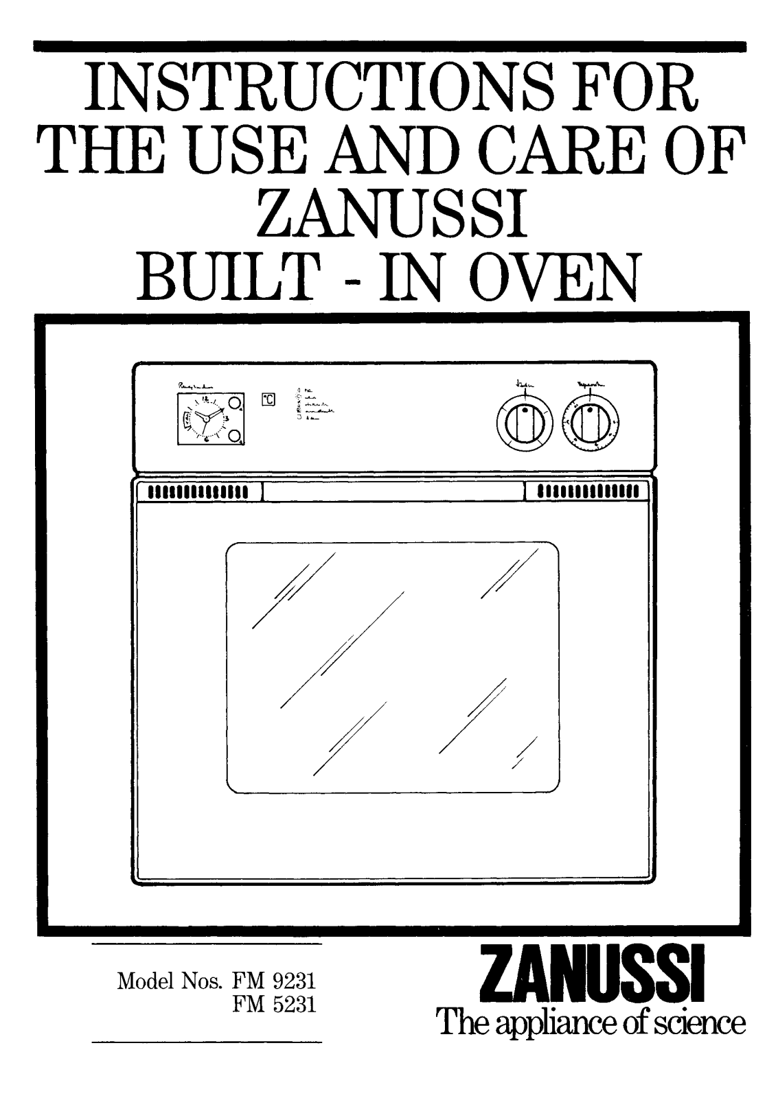 Zanussi FM9231 User Manual