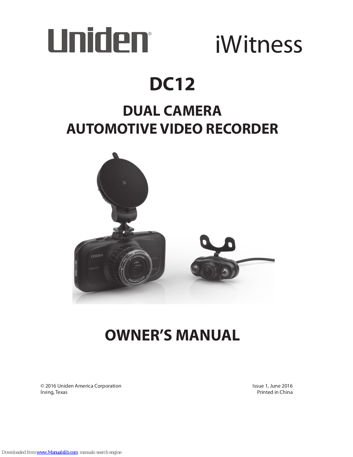 Uniden DC12 Owner's Manual