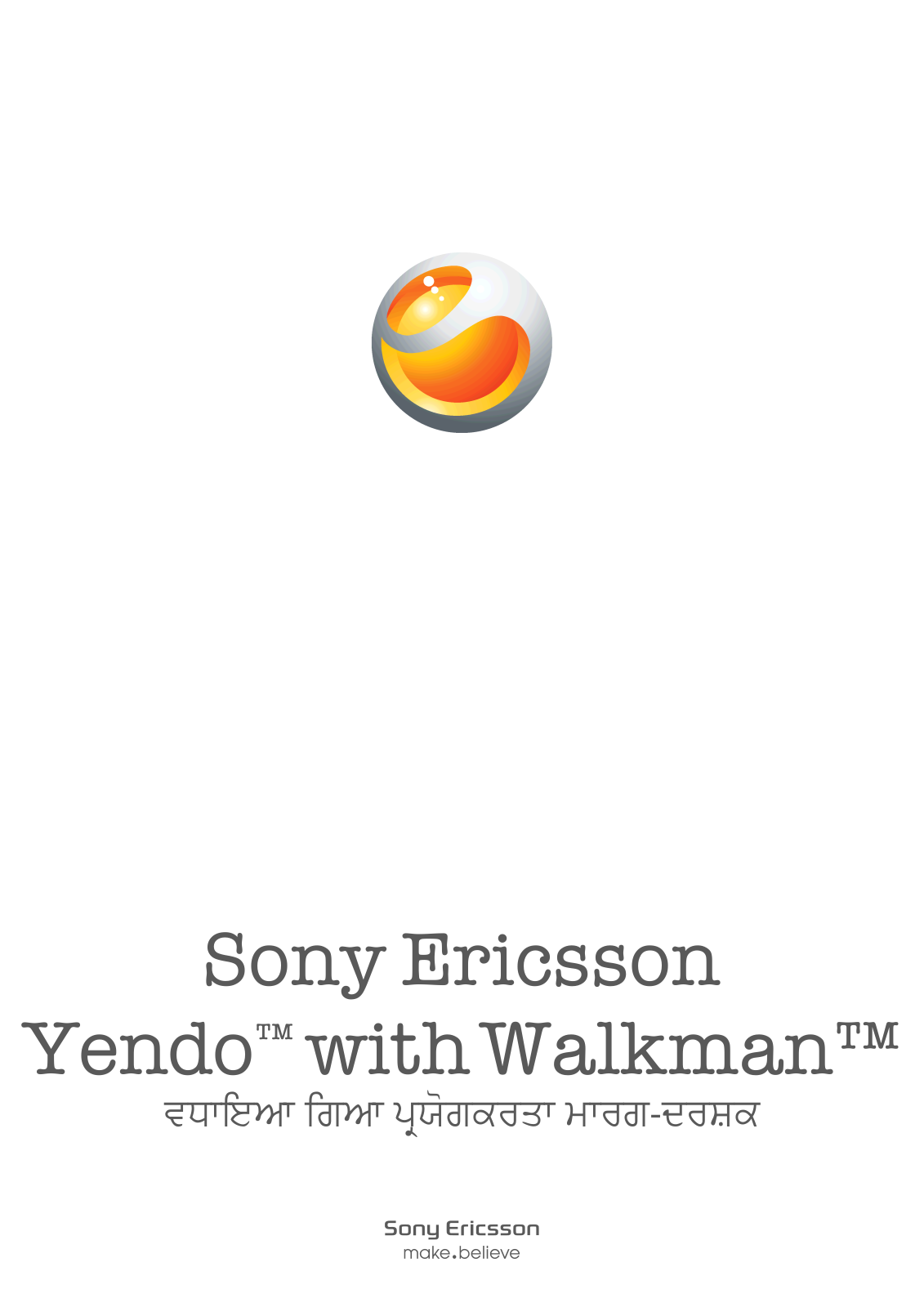 Sony ericsson YENDO User Manual