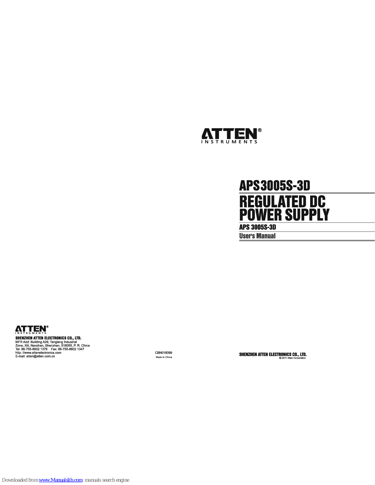 Atten APS3005S-3D User Manual