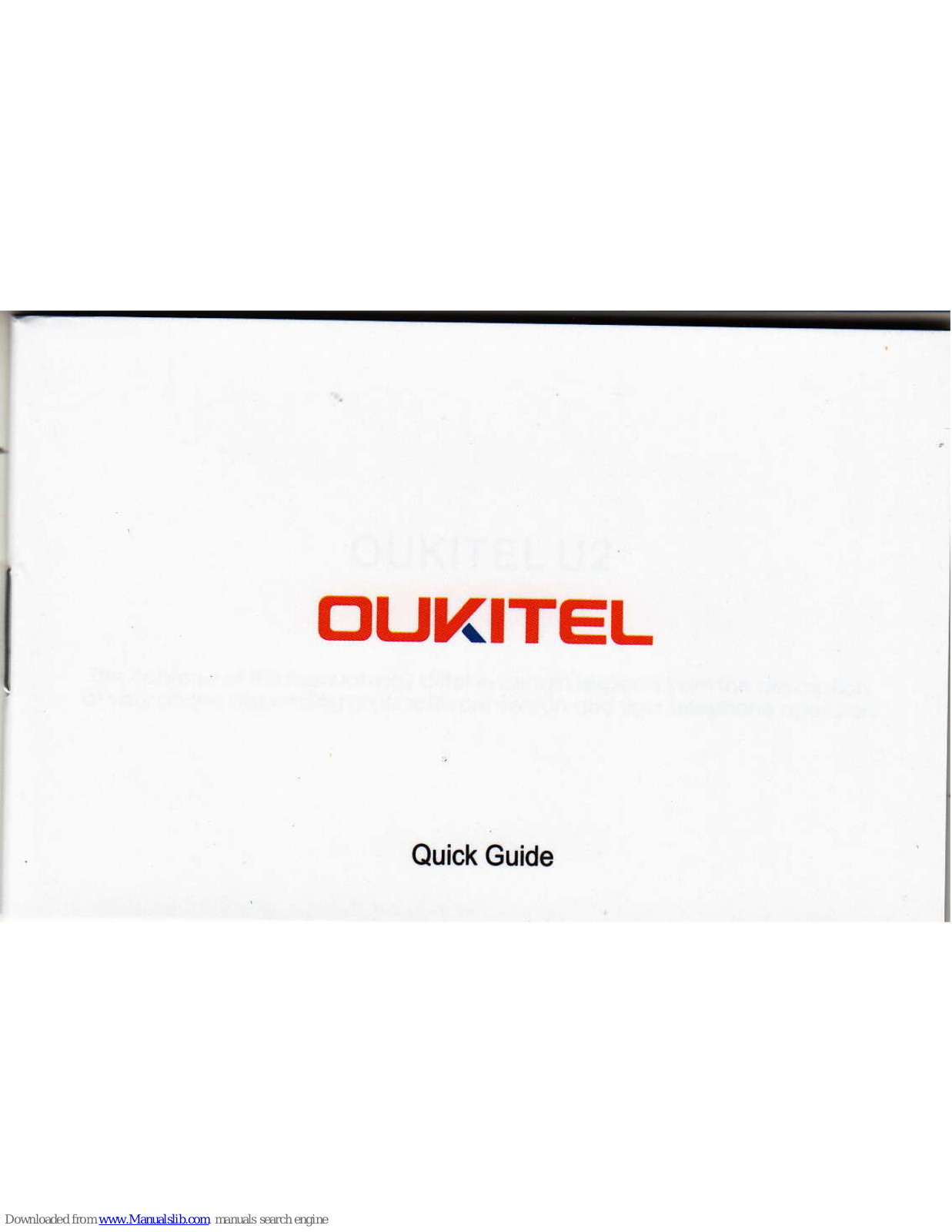 OUKlTEL U2 Quick Manual - ManualMachine.com