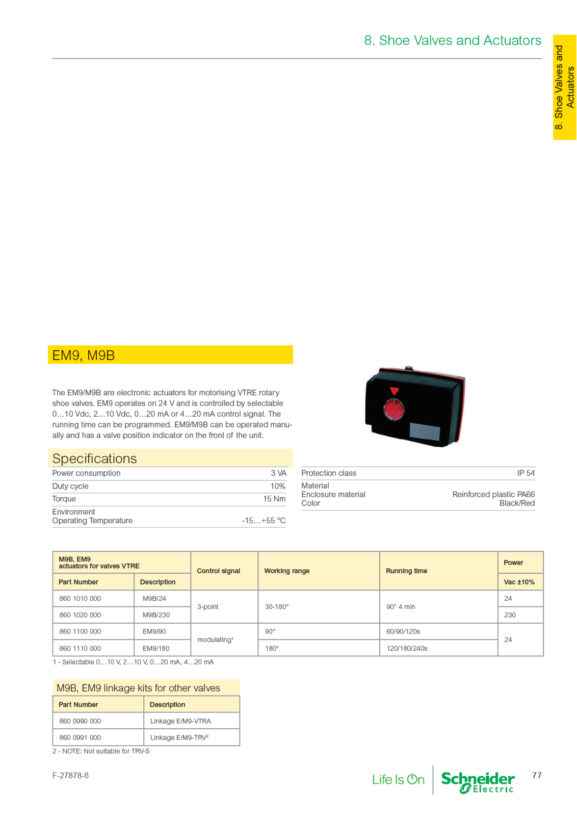 Schneider Electric EM9, M9B Catalog Page