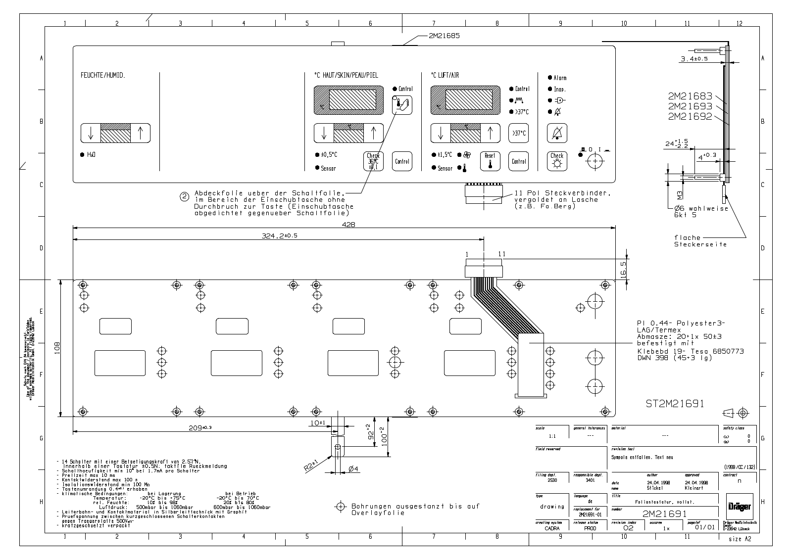 Drager 8000 SC, 8000 NC Drawing diagram