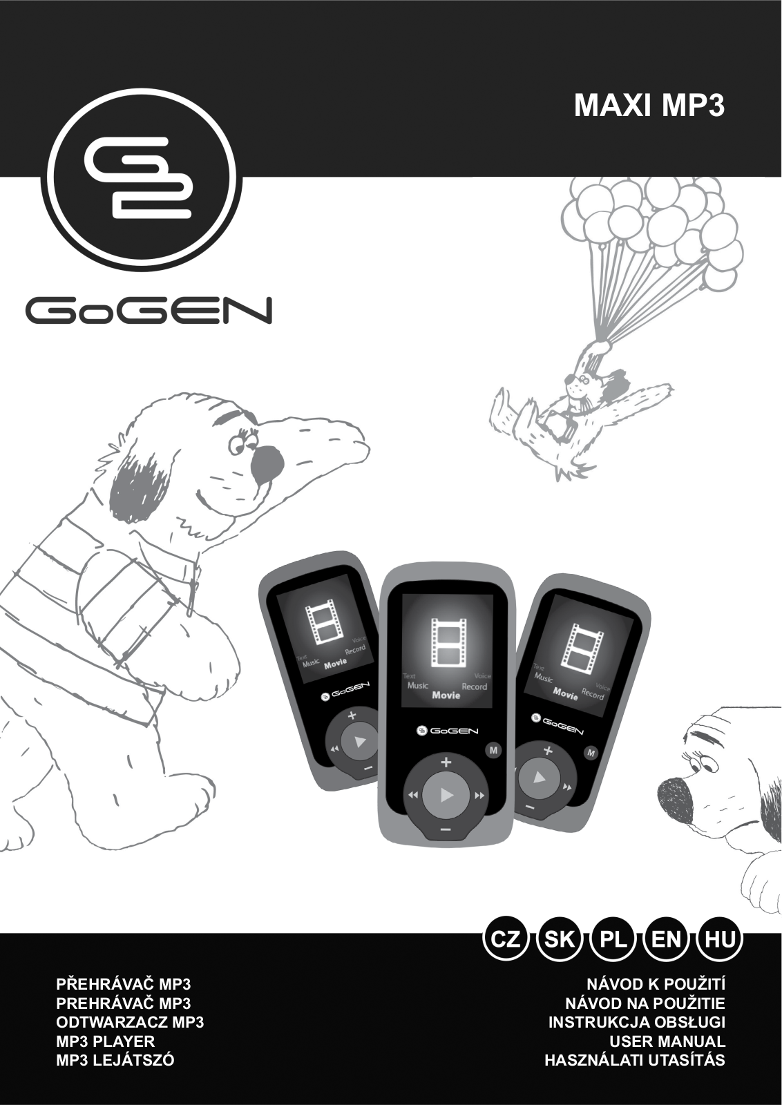 GoGEN MAXI MP3 B, MAXI MP3 O, MAXI MP3 P User Manual