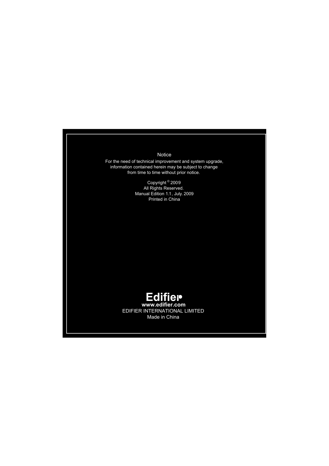 EDIFIER IF350 User Manual